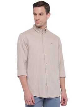 GANT - Beige Stripes Collar Neck Shirt