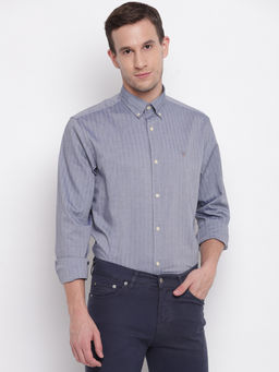 GANT - Grey Stripes Collar Neck Shirt