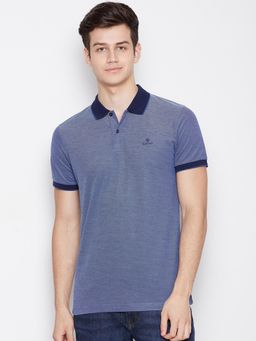 GANT - Navy Blue Plain Polo T-Shirt