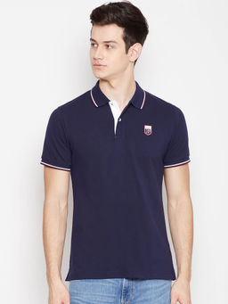 GANT - Blue Solid Polo T-Shirt