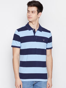 GANT - Blue Stripes Polo T-Shirt
