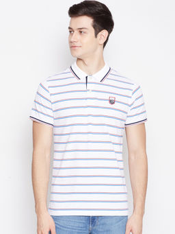 GANT - White Stripes Polo T-Shirt
