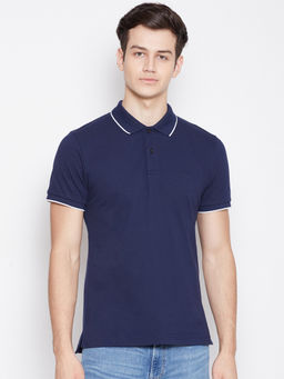 GANT - Navy Blue Plain Polo T-Shirt