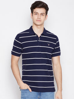 GANT - Navy Blue Stripes Polo T-Shirt