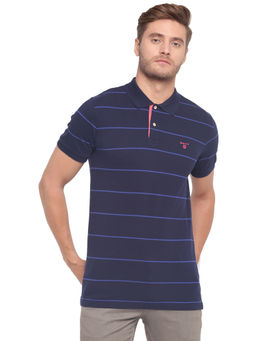 GANT - Navy Blue Stripes Polo T-Shirt