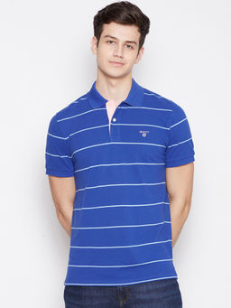 GANT - Blue Stripes Polo T-Shirt