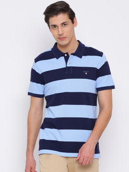 GANT - Blue Stripes Polo T-Shirt