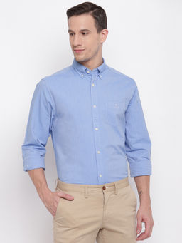 GANT - Blue Plain Collar Neck Shirt
