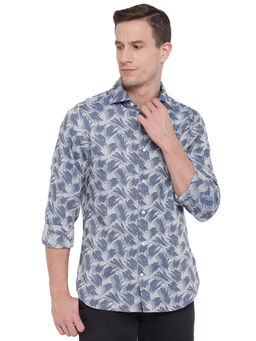GANT - Grey Printed Collar Neck Shirt