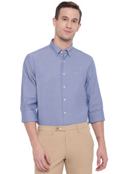GANT - Blue Plain Collar Neck Shirt