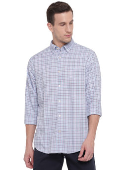GANT - Blue Checks Collar Neck Shirt