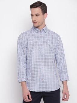 GANT - Blue Checks Collar Neck Shirt