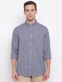 GANT - Blue Checks Collar Neck Shirt