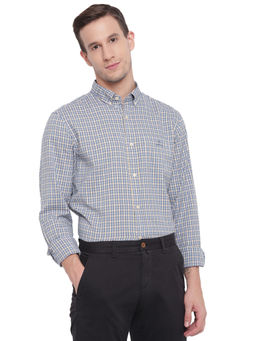 GANT - Blue Checks Collar Neck Shirt
