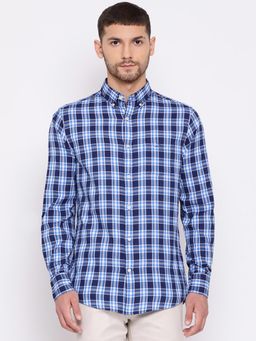 GANT - Blue Checks Collar Neck Shirt