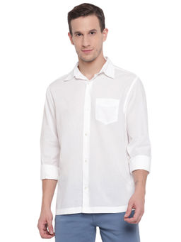 GANT - White Plain Collar Neck Shirt