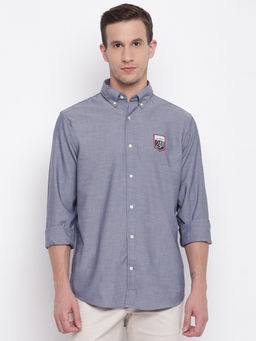 GANT - Grey Plain Collar Neck Shirt