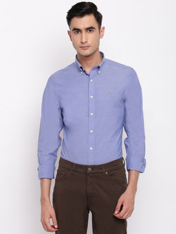 GANT - Blue Plain Collar Neck Shirt