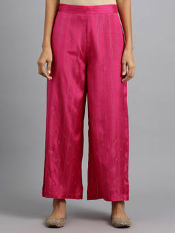 W - Pink Printed Parallel Pants
