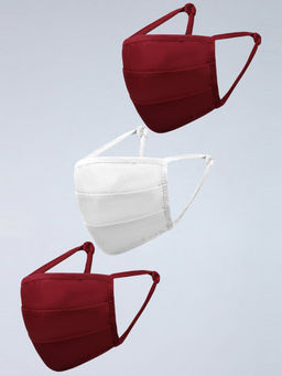 W - Multi-Color Reusable Cotton Face Mask (Pack of 3)