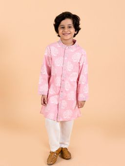 PSPeaches - Boys Pink Kurta (Set of 2)