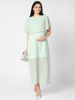 Mystere Paris - Tiny Leaf Printed Seer Maternity Dress