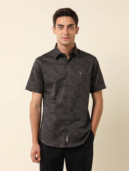 U.S. POLO ASSN. - Men Grey Printed Shirt