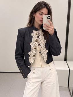 Loveable Creations By Muskan - Blue Vihana Lace Jacket
