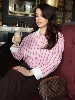 Loveable Creations By Muskan - Pink Vira Stripe Shirt