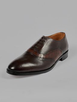 Monte Carlo - Mens Brown Genuine Leather Formal Oxfords