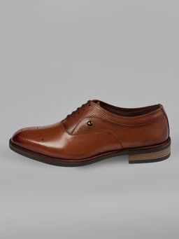 Monte Carlo - Mens Brown Genuine Leather Formal Oxfords