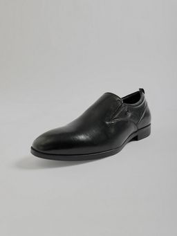 Monte Carlo - Mens Black Leather Formal Loafers