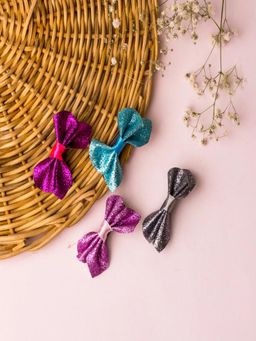 JEWELZ - Multi-Color Bow Alligator Hair Clips for Kids (Pack Of 4)