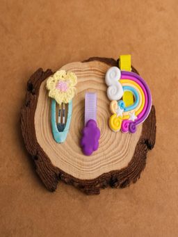 JEWELZ - Vibrant Rainbow Shape Alligator Clips for Kids (Pack Of 3)