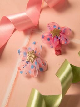 JEWELZ - Colorful Net Flower Design Clips for Kids (Pack Of 2)