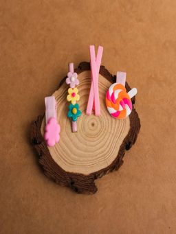 JEWELZ - Casual Wear Multi-Color Alligator Clips for Kids (Pack Of 4)