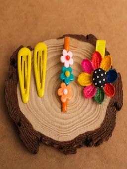 JEWELZ - Flower Design Multi-Color Alligator Clips for Kids (Pack Of 4)
