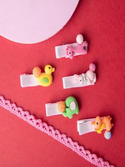 JEWELZ - Vibrant Multi-Color Casual Wear Clips for Kids (Pack Of 5)