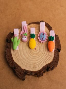 JEWELZ - Playful Multi-Color Casual Wear Clips for Kids (Pack Of 5)