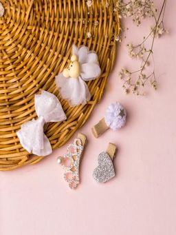 JEWELZ - Beautiful Interestingly Shaped 5 Pieces Hair Clips for Young Girls