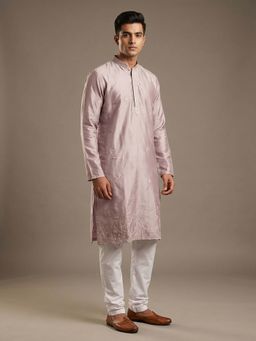 TATTVA - Light Pink Embroidered Threadwork Kurta with Pyjama
