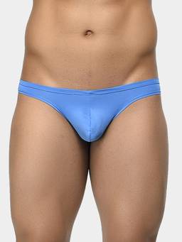 La Intimo - Blue Men's Low Waist Semi Seamless Brief