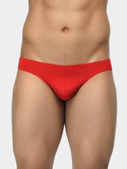 La Intimo - Red Men's Low Waist Semi Seamless Brief