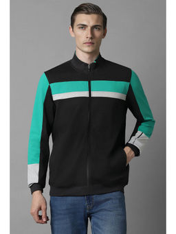 Louis Philippe - Men Casual Black Colorblock Sweatshirt