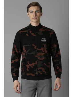 Louis Philippe - Men Casual Black Printed Sweatshirt