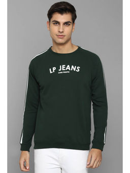 Louis Philippe - Men Casual Green Colorblock Sweatshirt