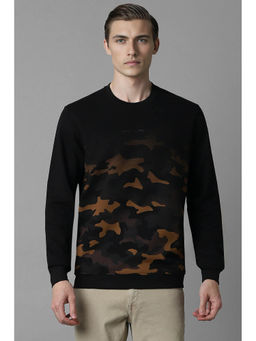 Louis Philippe - Men Casual Black Printed Sweatshirt