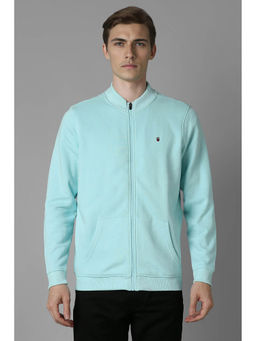 Louis Philippe - Men Casual Light Blue Solid Sweatshirt