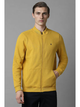Louis Philippe - Men Casual Yellow Solid Sweatshirt