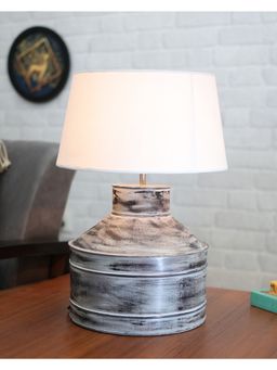 Homesake - Whitewash Milk Gagar Table Lamp White shade